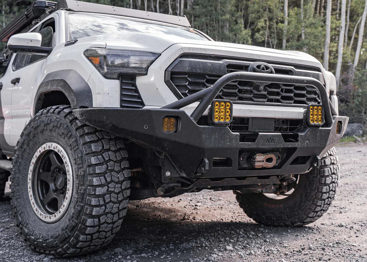 Backwoods Hi-Lite Overland Front Bumper for 2024+ Tacoma: Lightweight Protection for Serious Adventure