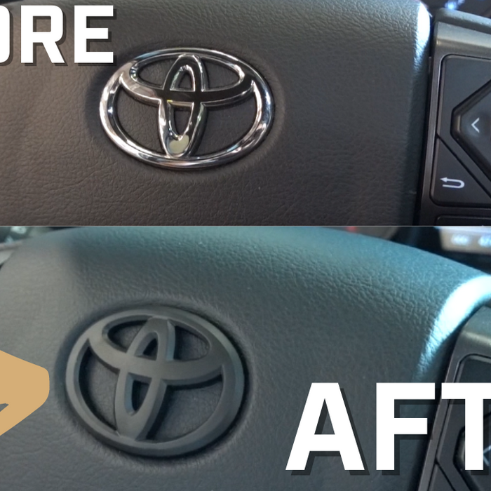 Black Out Your Chrome Steering Wheel Emblem