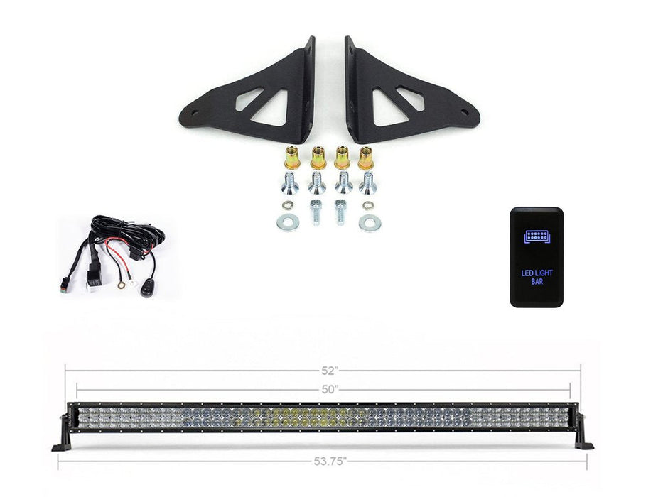Cali Raised 52" Curved LED Light Bar Roof Brackets Kit For Tacoma (2005-2023)