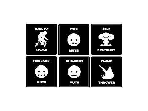 StickerFab Ejecto Seato Blank Button Overlay for Tacoma (2024-Current)