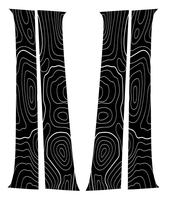 Vinyl Garage Topo B Pillar Decals For Tacoma (2016-2023)