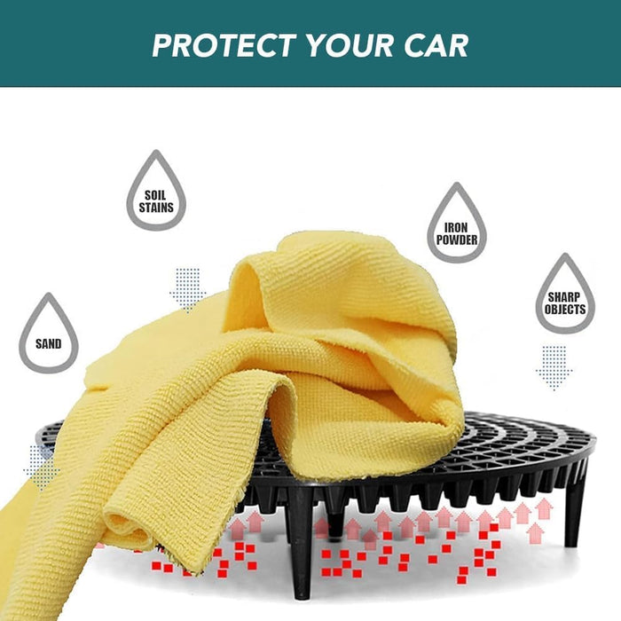 WASH & WHIPS Car Wash Kit - 3-Gallon Bucket with Particle Interceptor Trap, Shampoo, Chenille Mitt & Microfiber Soft Towel
