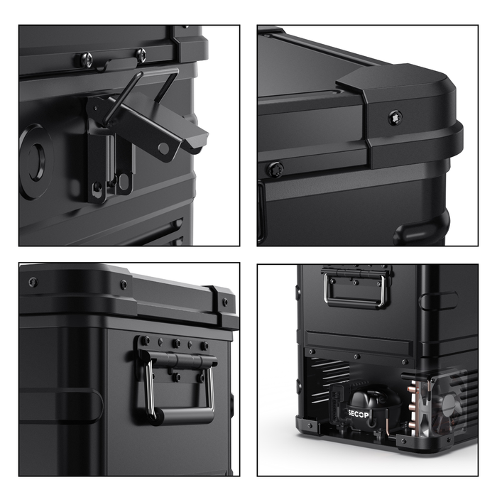 APL35 Dual Zone Aluminum Black Fridge 35 LT