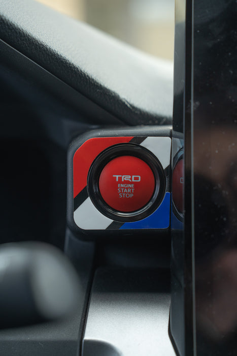 Vinyl Garage Start/Stop Button Overlay For Tacoma (2024-Current)