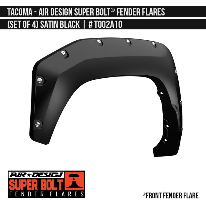 Air Design Super Bolt Fender Flare Set For Tacoma (2016-2023)