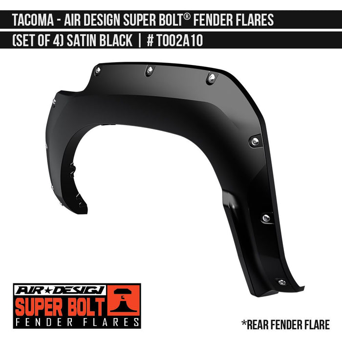 Air Design Super Bolt Fender Flare Set For Tacoma (2016-2023)