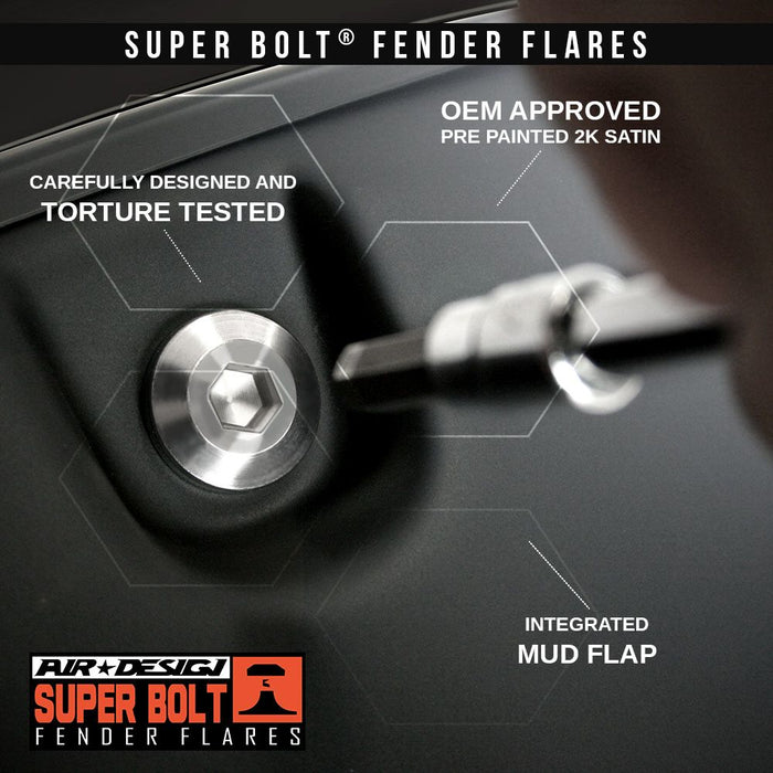 Air Design Super Bolt Fender Flare Set For Tacoma (2016-2023)