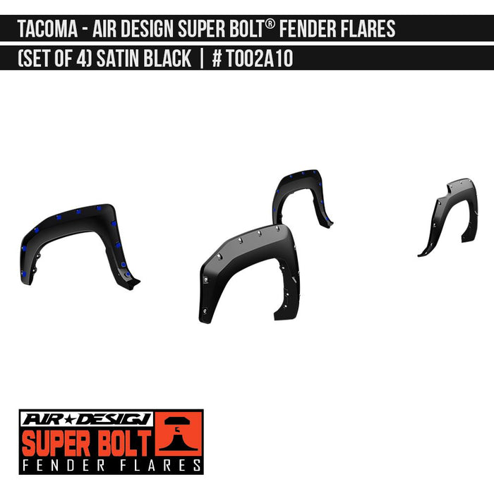 Air Design Super Bolt Fender Flare Set For Tacoma (2016-2023)