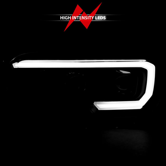 Anzo Projector Plank Style Headlights Black For Tacoma (2016-2023)