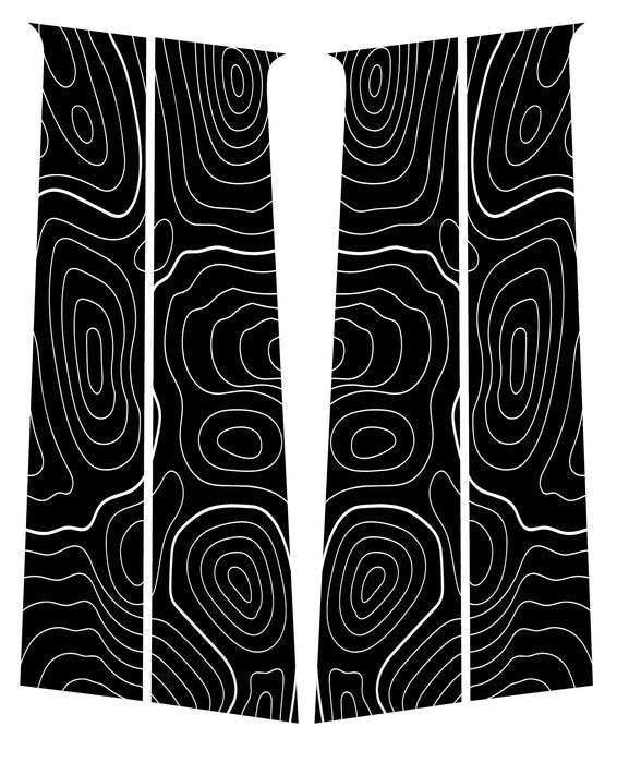 Vinyl Garage Topo B Pillar Decals For Tacoma (2024-Current)