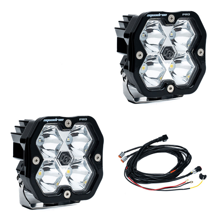 Baja Designs Squadron 2.0 Pro Black LED Auxiliary Light Pod Pair