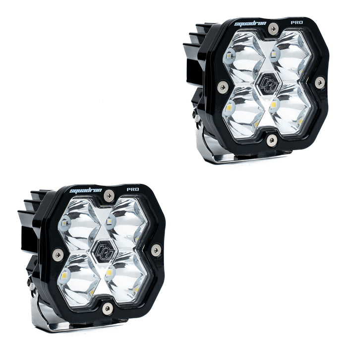Baja Designs Squadron 2.0 Pro Black LED Auxiliary Light Pod Pair