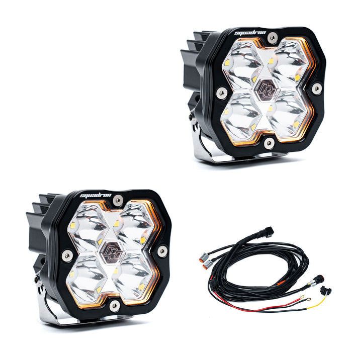 Baja Designs Squadron 2.0 Sport Black LED Auxiliary Light Pod Pair