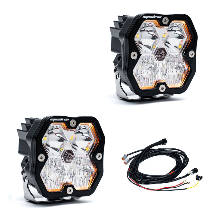 Baja Designs Squadron 2.0 Sport Black LED Auxiliary Light Pod Pair