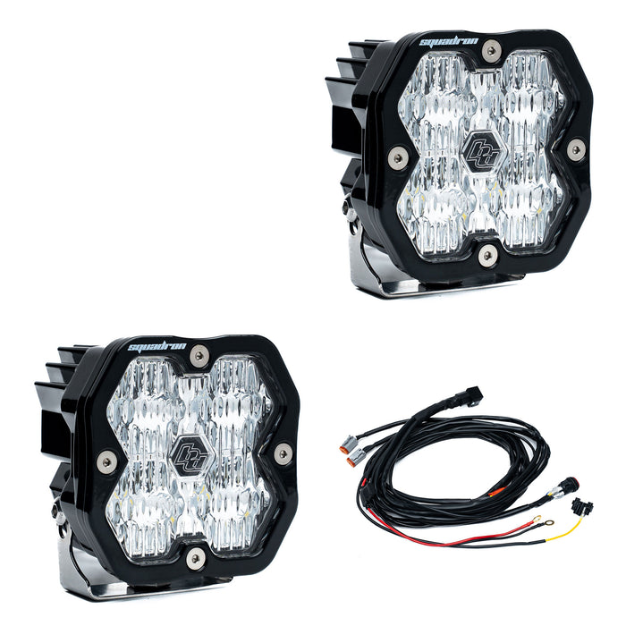 Baja Designs Squadron 2.0 Sport Black LED Auxiliary Light Pod Pair