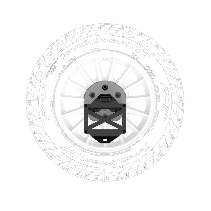 Body Armor Pro Series II Tire Carrier W/License Plate Holder For Tacoma (2016-2023)