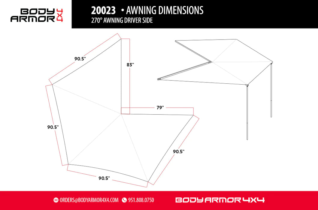 Body Armor Sky Ridge 270 Awning