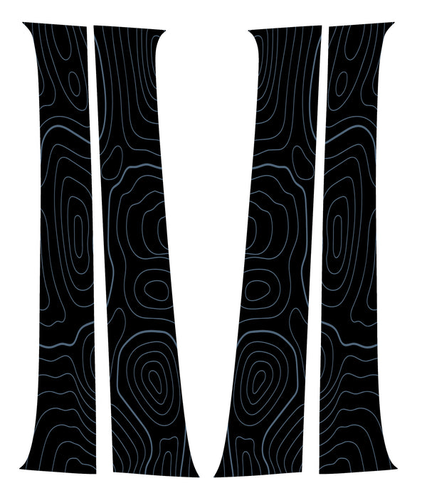 Vinyl Garage Topo B Pillar Decals For Tacoma (2016-2023)