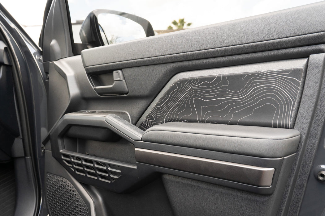 StickerFab Topographic Front Door Armrest Panel Protection for Tacoma (2024-Current)