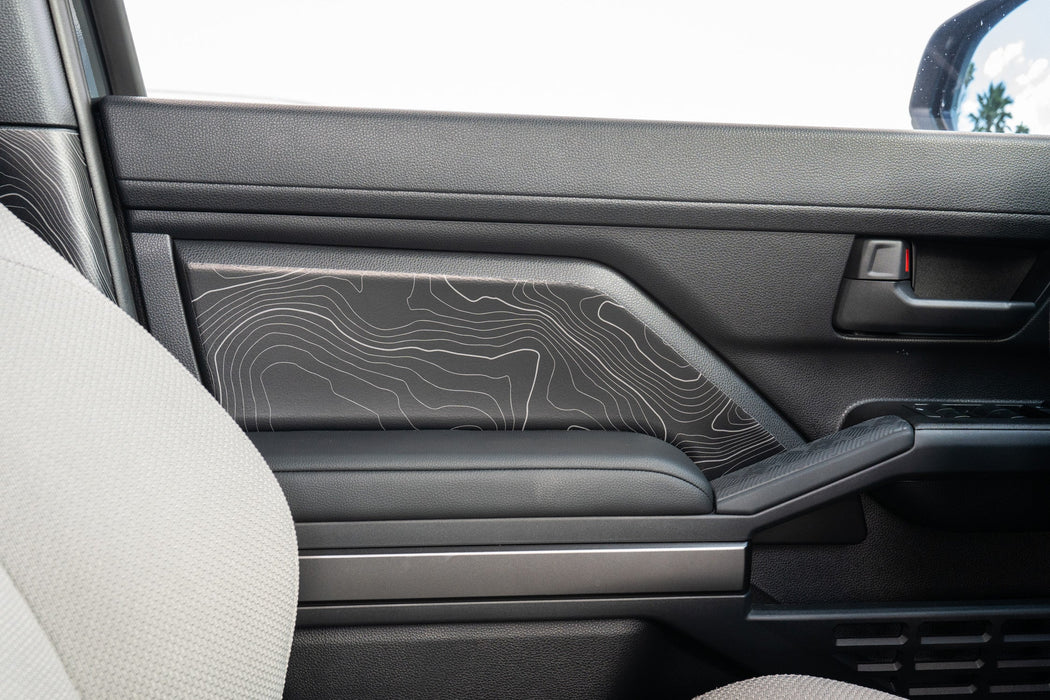 StickerFab Topographic Front Door Armrest Panel Protection for Tacoma (2024-Current)