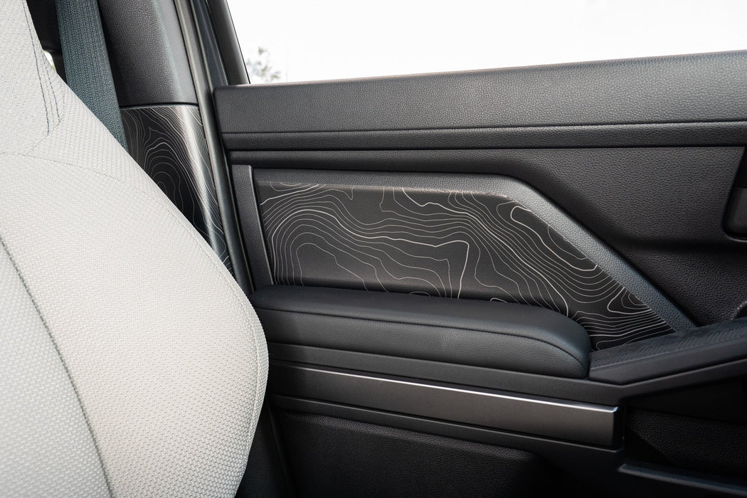 StickerFab Topographic Front Door Armrest Panel Protection for Tacoma (2024-Current)