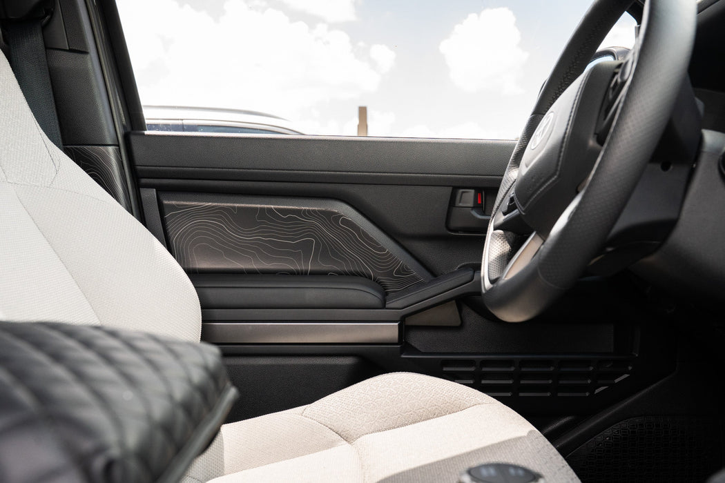 StickerFab Topographic Front Door Armrest Panel Protection for Tacoma (2024-Current)