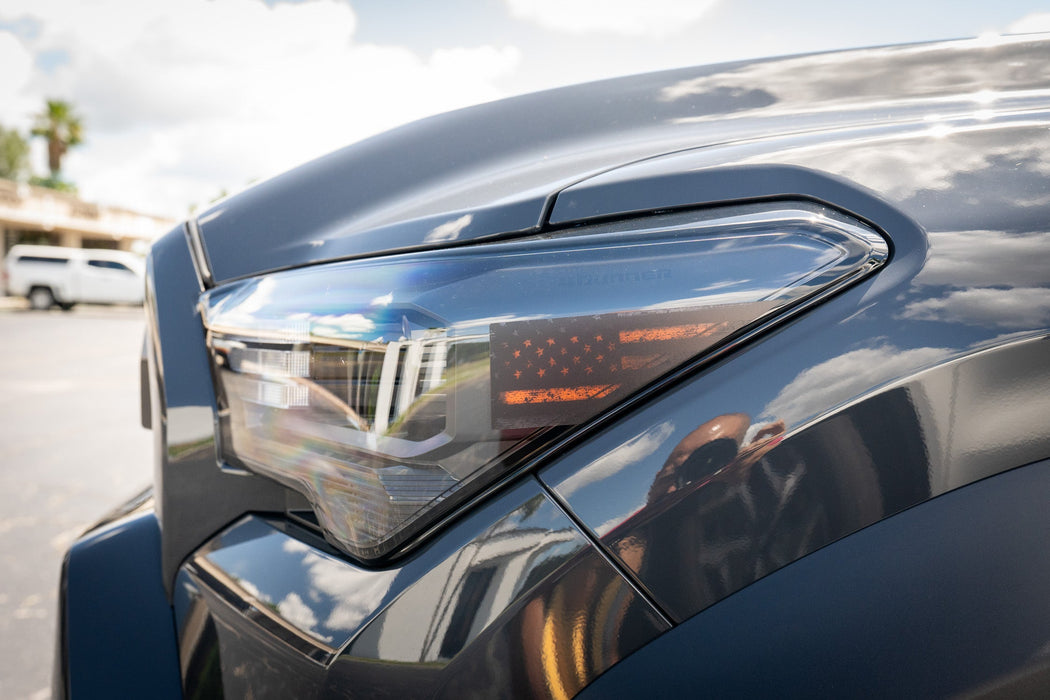 StickerFab Distressed American Flag Front Sidemarker Overlays for Tacoma (2024-Current)