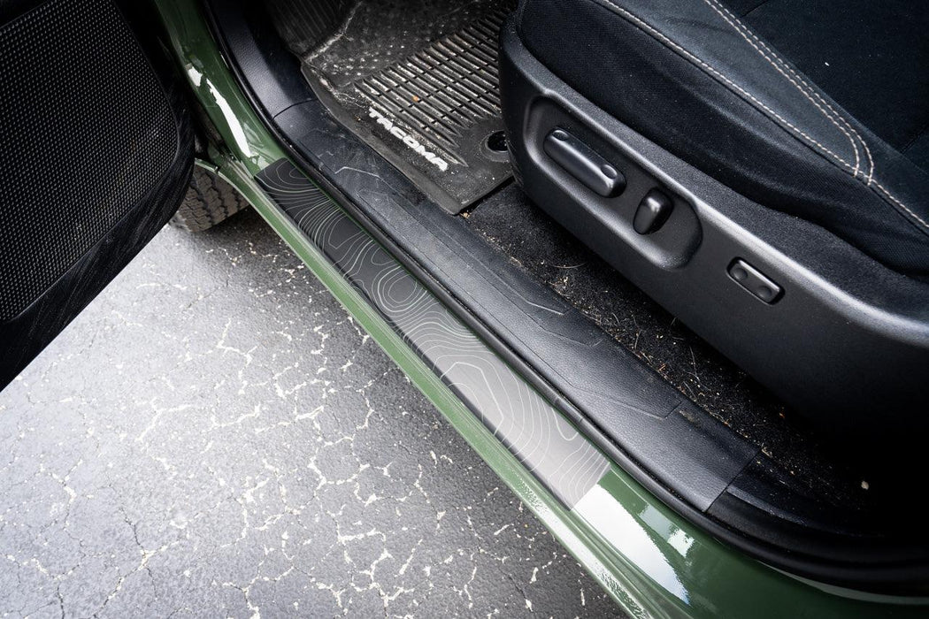 StickerFab Topo Door Sill Protectors for Tacoma (2016-2023)