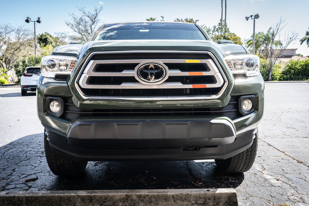 StickerFab TRD Style Heritage Tri Bar Grille Overlays for Tacoma (2016-2023)