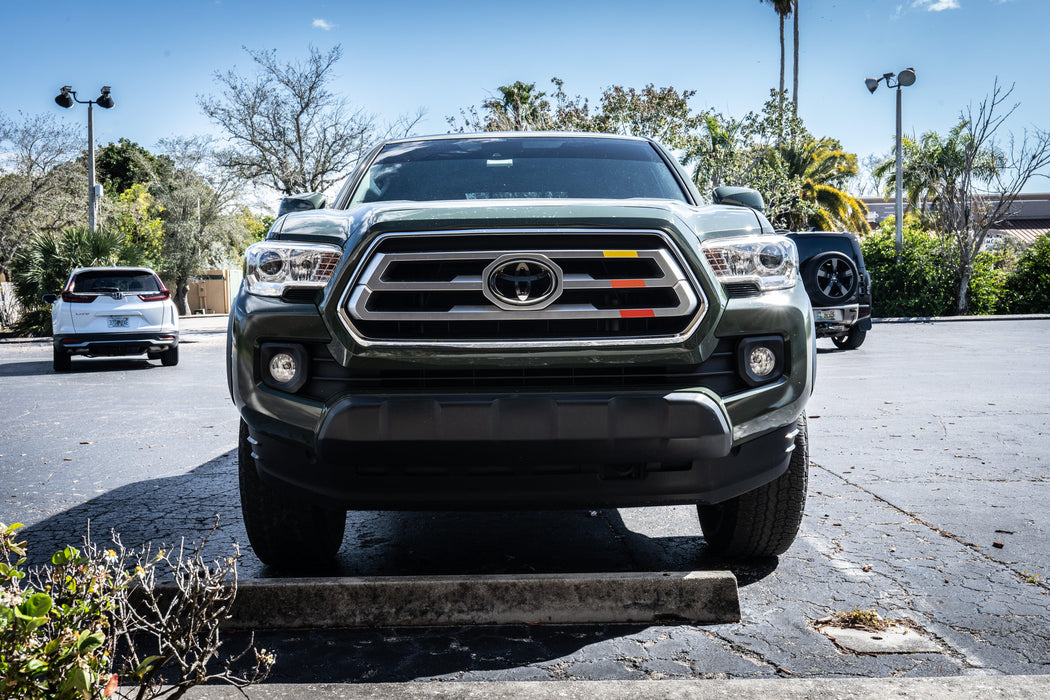 StickerFab TRD Style Heritage Tri Bar Grille Overlays for Tacoma (2016-2023)