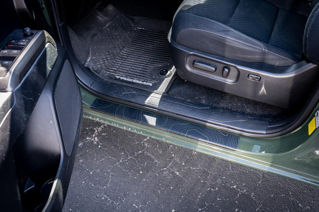 StickerFab Topo Door Sill Protectors for Tacoma (2016-2023)