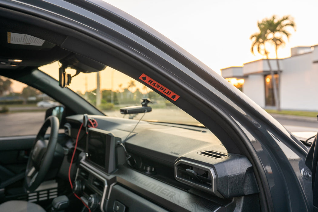 StickerFab Passenger Side Grab Handle Warning Label for Tacoma (2024-Current)