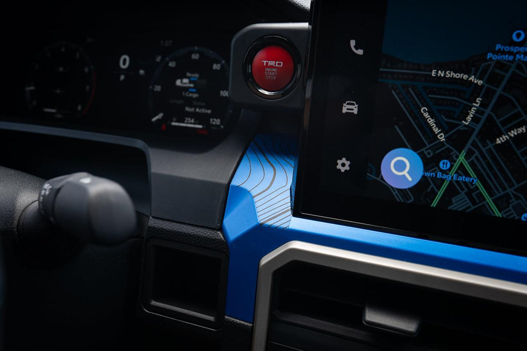 StickerFab 3 Piece Topographic Map Dash Overlays for Tacoma (2024-Current)