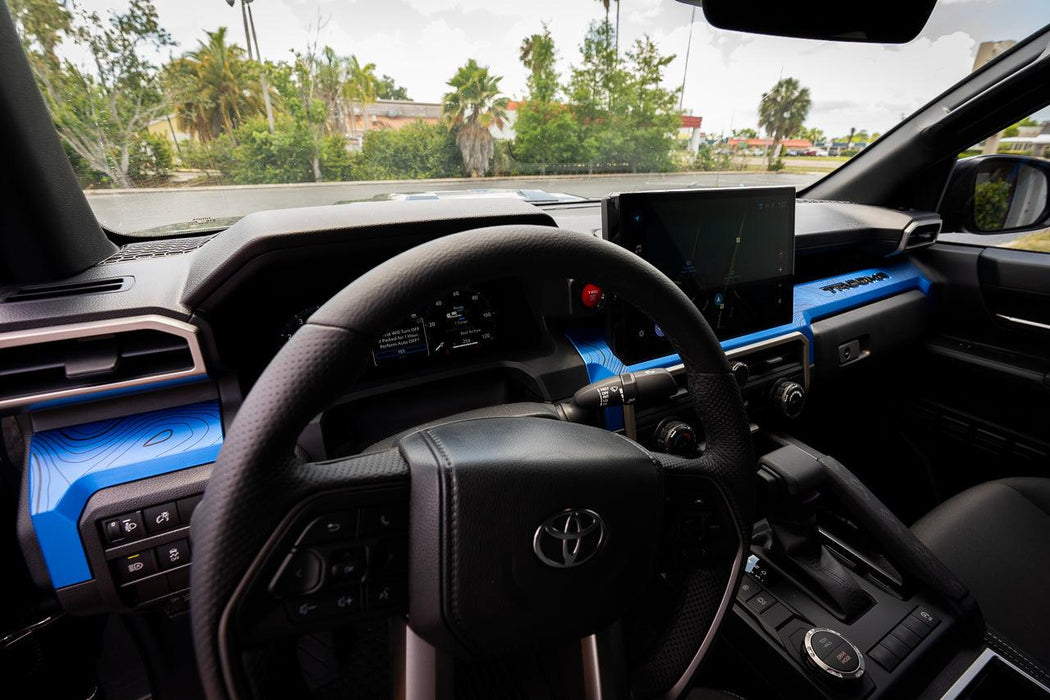 StickerFab 3 Piece Topographic Map Dash Overlays for Tacoma (2024-Current)