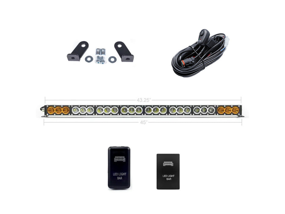 Cali Raised Prinsu Light Bar Kit w/ Dual Function Amber/White