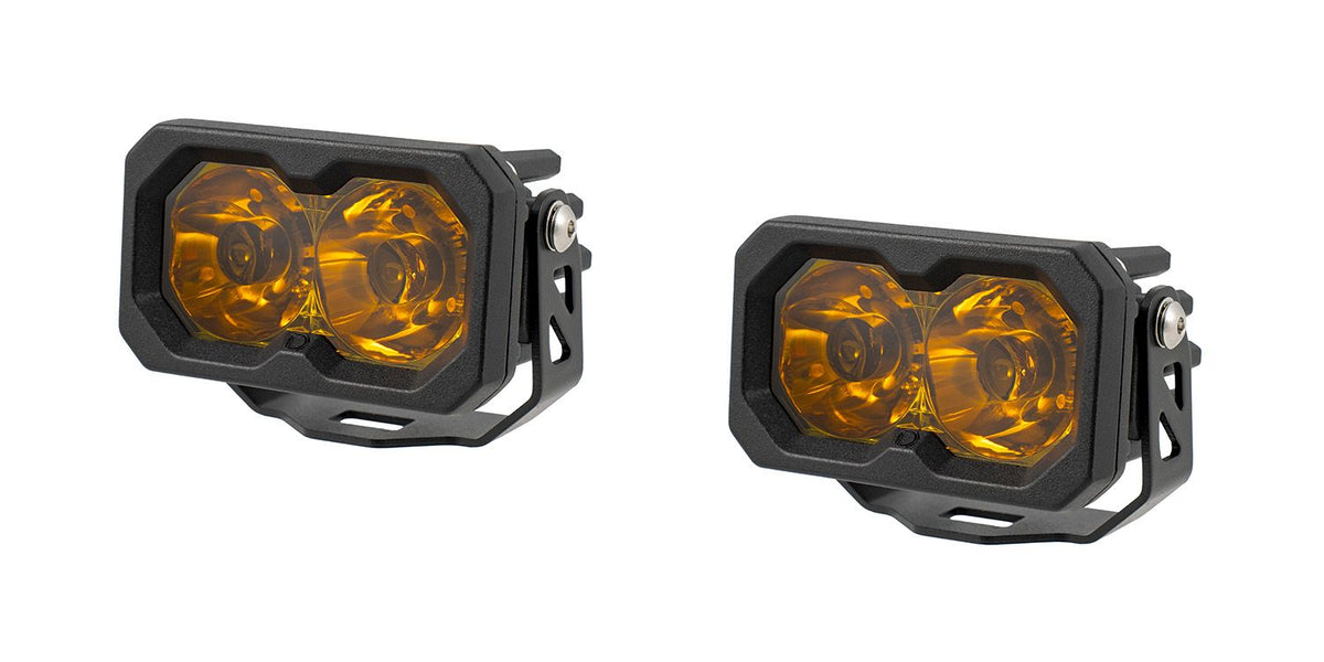 Diode Dynamics C2 2.0 SAE Yellow Max LED Pod (pair) — Tacoma