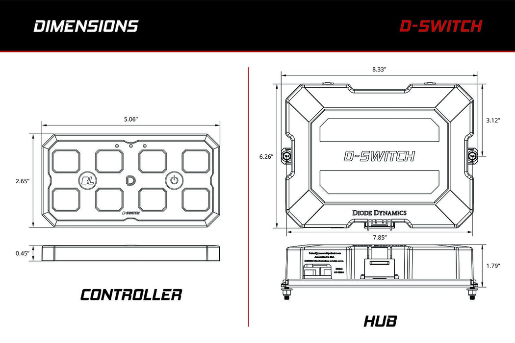 Diode Dynamics D-Switch Hub Mounting Kit for Tacoma (2024-Current)