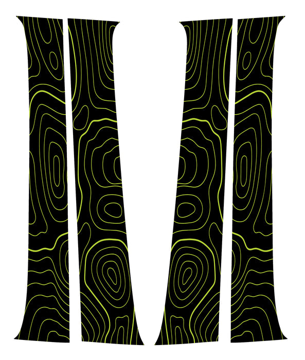 Vinyl Garage Topo B Pillar Decals For Tacoma (2016-2023)