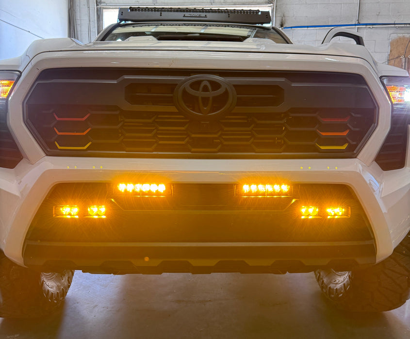 4-Piece Smoked Amber LED Grille Lights For 2024-2025 Toyota Tacoma Trailhunter/TRD Pro