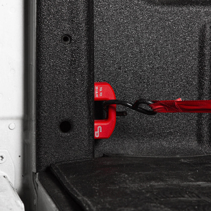 Charvonia Designs Bed Tie-Down Anchors For Tacoma