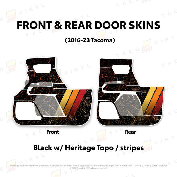 Taco Vinyl Door Skins For Tacoma (2016-2023)