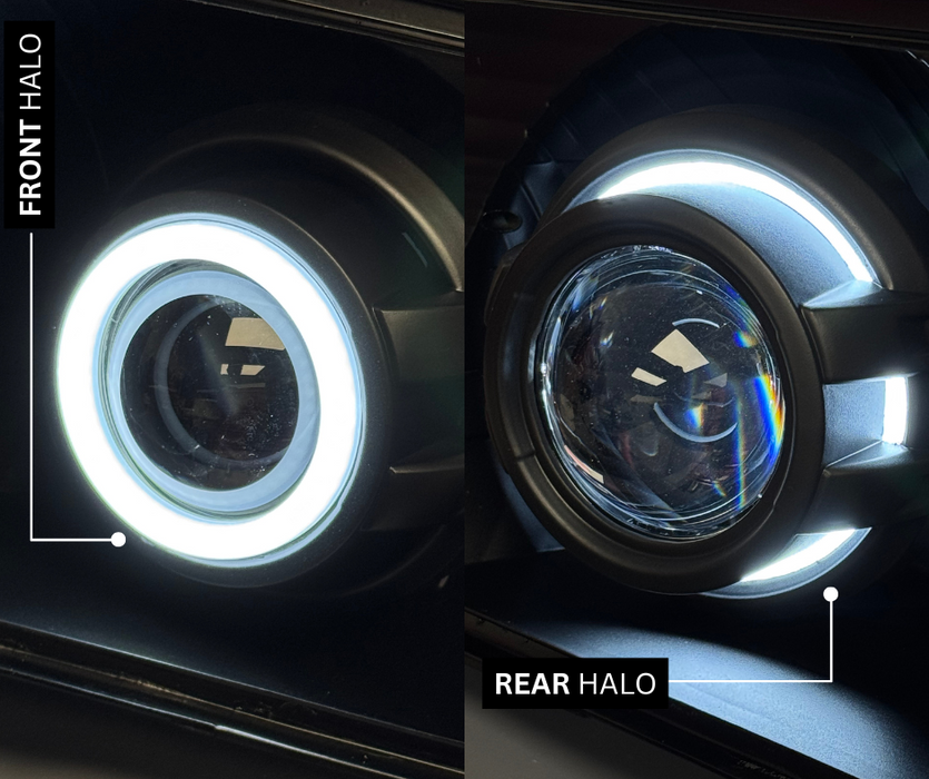SRQ Fab LED Retrofit Headlights - Colorchange Halos For Tacoma (2012-2015)