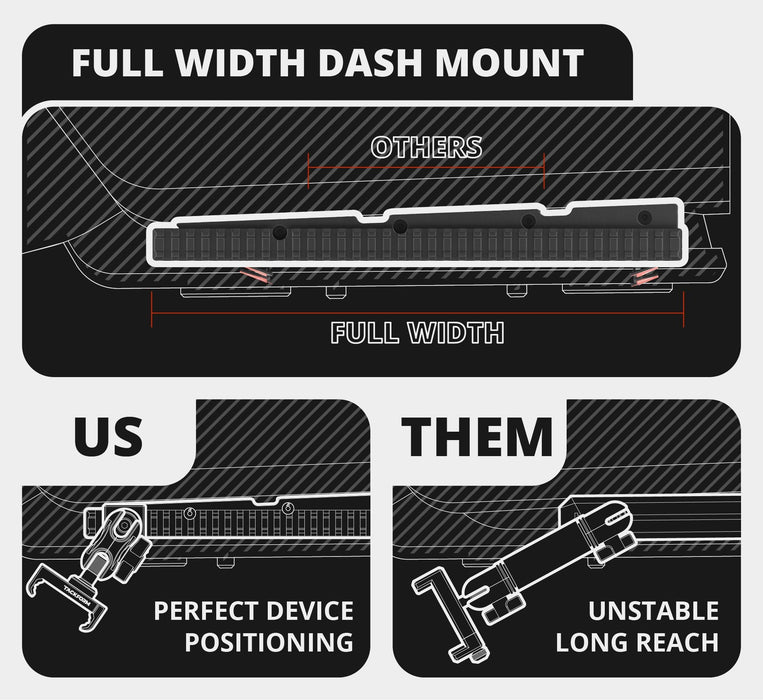 Tackform TRAXX™ Assault Track Picatinny Dash Bracket With Tablet Mount for Tacoma (2016-2023)
