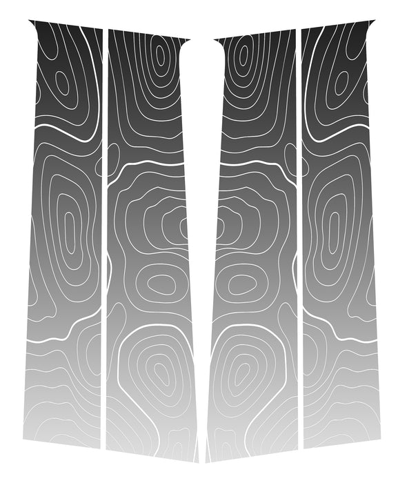 Vinyl Garage Topo B Pillar Decals For Tacoma (2024-Current)