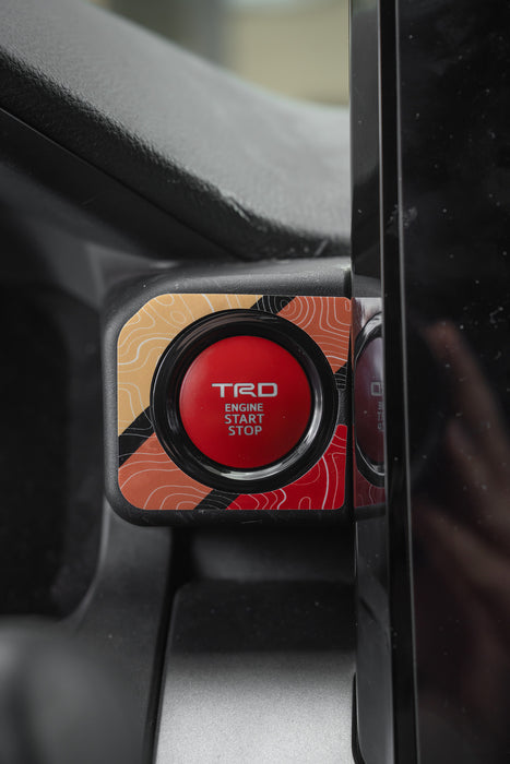 Vinyl Garage Start/Stop Button Overlay For Tacoma (2024-Current)