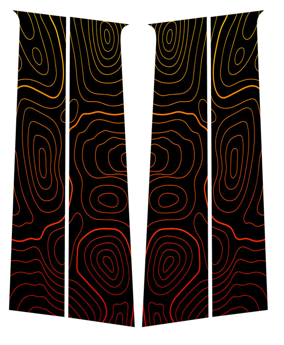 Vinyl Garage Topo B Pillar Decals For Tacoma (2024-Current)
