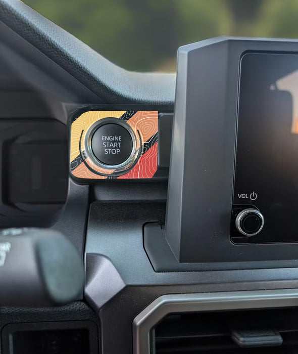 Vinyl Garage Start/Stop Button Overlay For Tacoma (2024-Current)