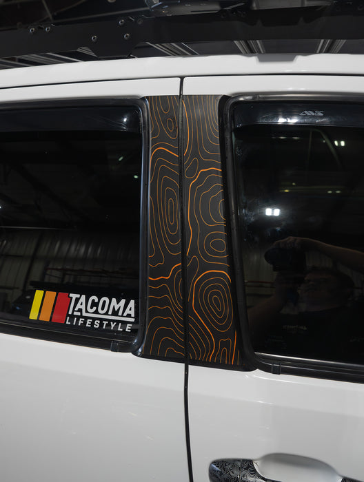 Vinyl Garage Topo B Pillar Decals For Tacoma (2016-2023)