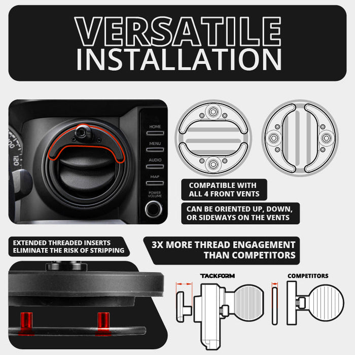 Tackform LINK™ Vent Mount Bracket With MagSafe Wireless Charging Phone Holder 2" Arm For Tacoma (2016-2023)