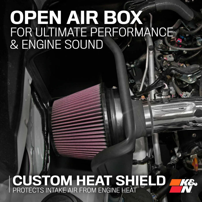 K&N 3.5L V6 Cold Air Intake - High-Flow Aluminum Tube For Tacoma (2016-2023)